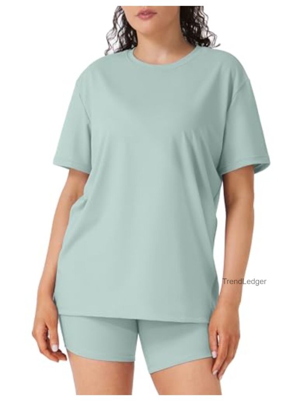 2 Piece Lounge Set Oversized Tee & Biker Shorts Casual Summer Outfits